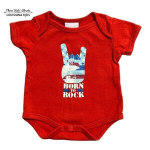 Bon Bebe 0-3m Born To Rock Music Bodysuit